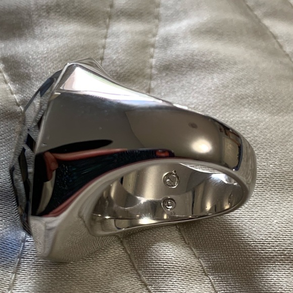 Genuine Swarovski Crystal Blue "Marie" Cocktail Ring Size 55 (approx. 7) - Picture 5 of 11